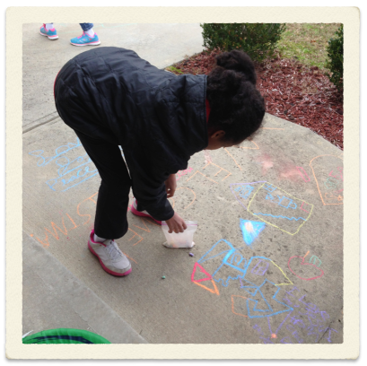 sidewalk chalk fun #butterflyhomeschool